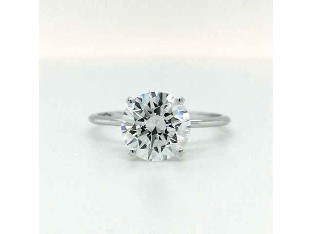 14 krt. wit gouden ring met diamant 3,00 krt. - afbeelding 10 van  10