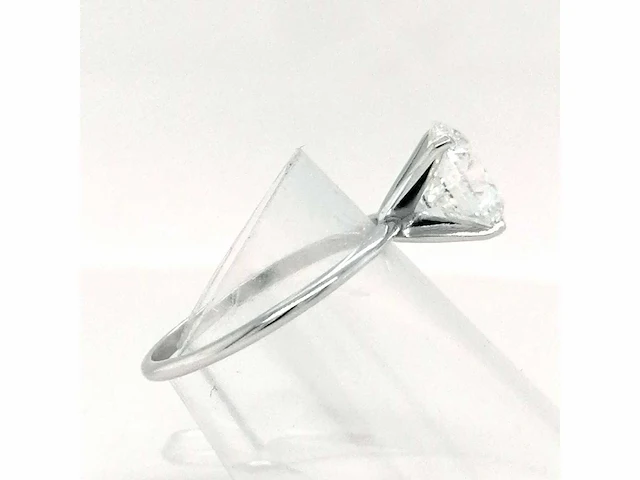 14 krt. wit gouden ring met diamant 3,00 krt. - afbeelding 4 van  10