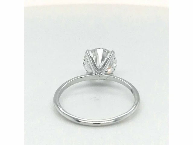 14 krt. wit gouden ring met diamant 3,00 krt. - afbeelding 6 van  10