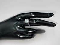 14 krt. wit gouden ring met diamant 3,00 krt. - afbeelding 8 van  10