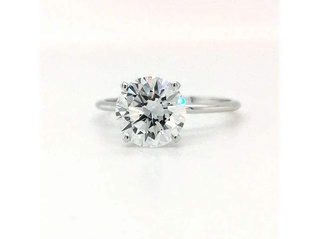14 krt. wit gouden ring met diamant 3,00 krt. - afbeelding 9 van  10