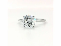 14 krt. wit gouden ring met diamant 3,00 krt. - afbeelding 9 van  10
