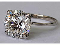 14 krt wit gouden ring met diamant 3,07 crt - afbeelding 1 van  6