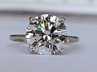 14 krt wit gouden ring met diamant 3,07 crt - afbeelding 2 van  6