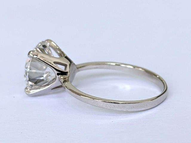 14 krt wit gouden ring met diamant 3,07 crt - afbeelding 3 van  6