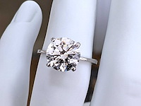 14 krt wit gouden ring met diamant 3,07 crt - afbeelding 4 van  6