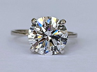 14 krt wit gouden ring met diamant 3,07 crt - afbeelding 5 van  6