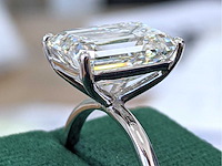 14 krt wit gouden ring met diamant 4,01 crt - afbeelding 2 van  2