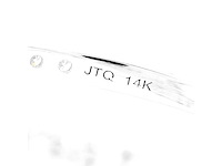 14 krt. wit gouden ring met diamant 4,04 crt. - afbeelding 8 van  9