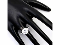 14 krt. wit gouden ring met diamant 4,04 crt. - afbeelding 5 van  9
