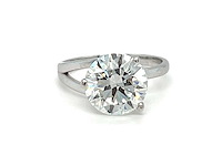 14 krt wit gouden ring met diamant 4,08 crt