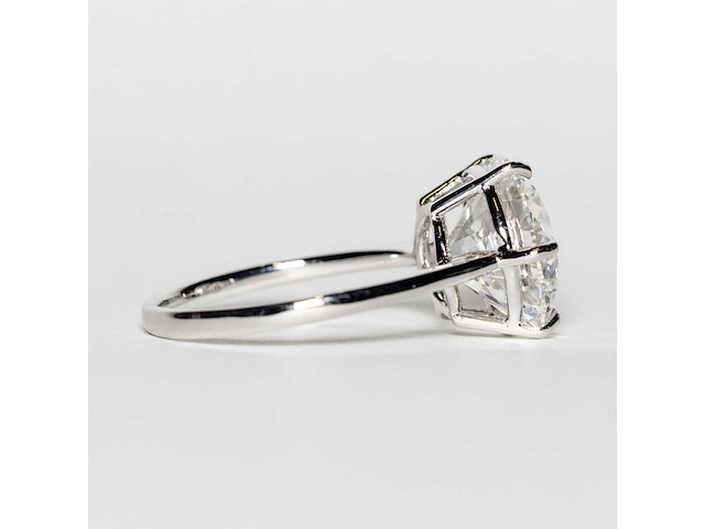 14 krt wit gouden ring met diamant 5,01 crt - afbeelding 5 van  8