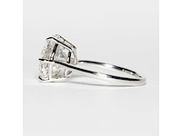 14 krt wit gouden ring met diamant 5,01 crt - afbeelding 6 van  8