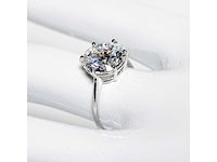 14 krt wit gouden ring met diamant 5,01 crt - afbeelding 8 van  8