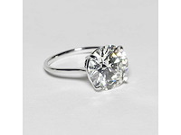 14 krt wit gouden ring met diamant 5,01 crt