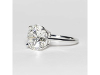 14 krt wit gouden ring met diamant 5,01 crt - afbeelding 3 van  9