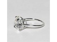 14 krt wit gouden ring met diamant 5,01 crt - afbeelding 6 van  9