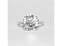 14 krt wit gouden ring met diamant 5,01 crt - afbeelding 8 van  9
