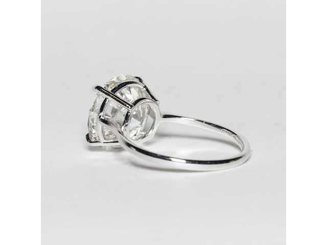 14 krt wit gouden ring met diamant 5,01 crt - afbeelding 1 van  2