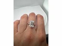 14 krt wit gouden ring met diamant 5,05 crt - afbeelding 3 van  6