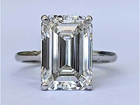 14 krt wit gouden ring met diamant 5,05 crt - afbeelding 6 van  6
