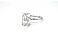 14 krt wit gouden ring met diamant 5,09 crt