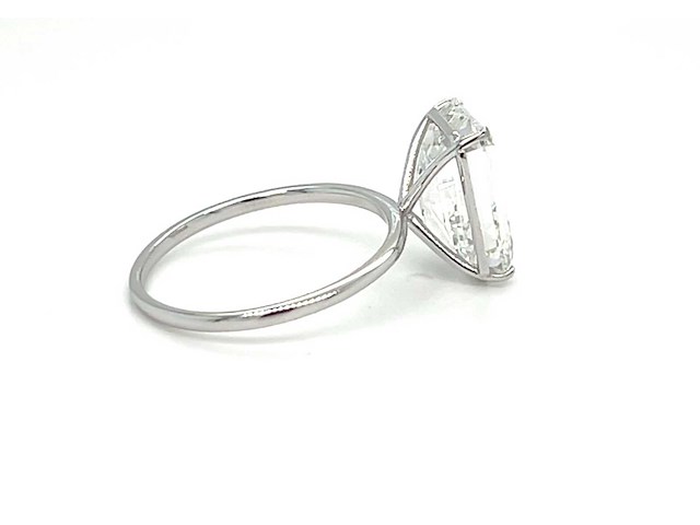 14 krt wit gouden ring met diamant 5,09 crt - afbeelding 6 van  7