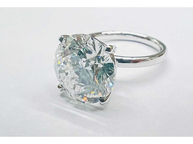 14 krt wit gouden ring met diamant 6.00 crt - afbeelding 1 van  5