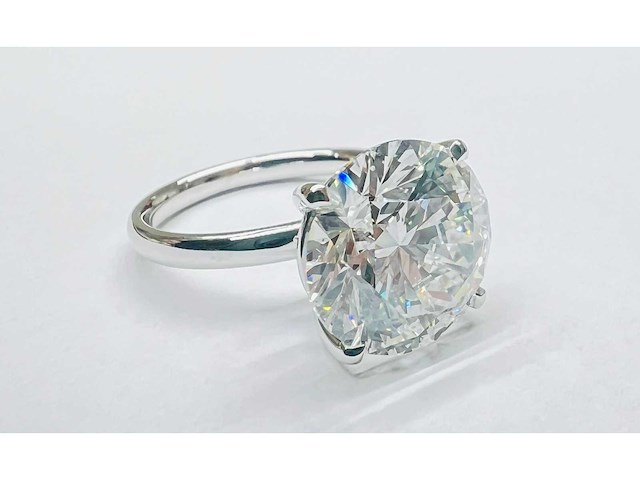 14 krt wit gouden ring met diamant 6.00 crt - afbeelding 3 van  5