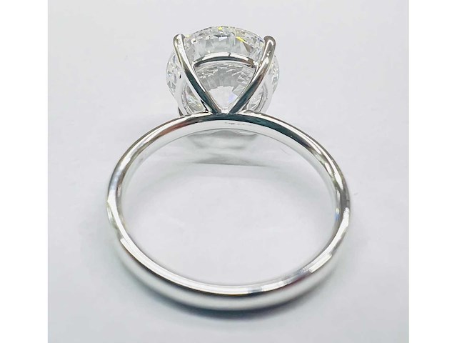 14 krt wit gouden ring met diamant 6.00 crt - afbeelding 4 van  5