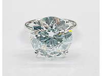 14 krt wit gouden ring met diamant 6.00 crt - afbeelding 5 van  5