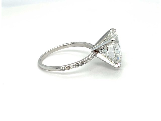 14 krt wit gouden ring met diamant 7,30 crt - afbeelding 5 van  7