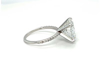 14 krt wit gouden ring met diamant 7,30 crt - afbeelding 5 van  7