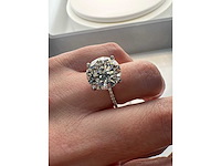 14 krt wit gouden ring met diamant 7,30 crt - afbeelding 6 van  7
