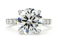 14 krt wit gouden ring met diamant 7,30 crt