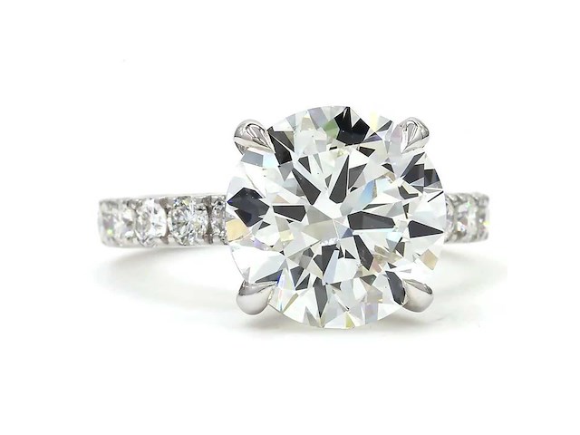 14 krt wit gouden ring met diamant 7,30 crt - afbeelding 5 van  5