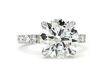 14 krt wit gouden ring met diamant 7,30 crt - afbeelding 5 van  5