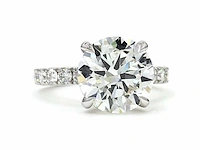 14 krt wit gouden ring met diamant 7,30 crt - afbeelding 6 van  6