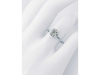 14 krt wit gouden ring met natuurlijke diamant 1,04 crt - afbeelding 6 van  6
