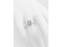 14 krt wit gouden ring met natuurlijke diamant 1,04 crt - afbeelding 5 van  6