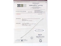 14 krt wit gouden tennis armband met natuurlijke diamant 3,70 crt - afbeelding 3 van  9