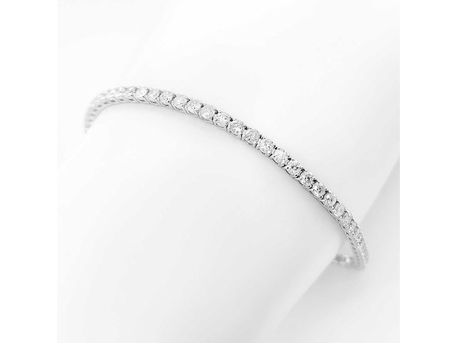 14 krt wit gouden tennis armband met natuurlijke diamant 3,70 crt - afbeelding 4 van  9
