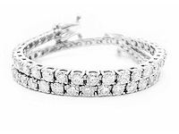 14 krt wit gouden tennis armband met natuurlijke diamant 3,70 crt - afbeelding 1 van  9