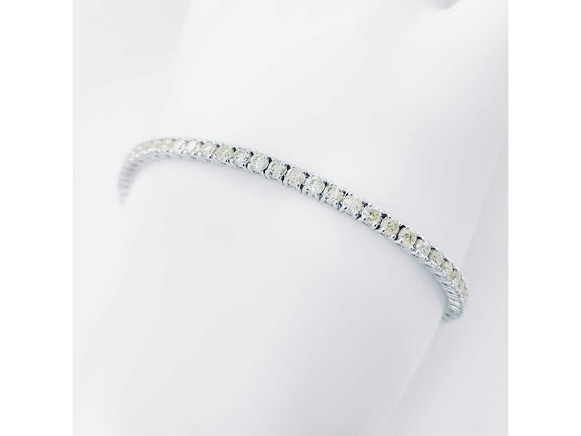 14 krt wit gouden tennis armband met natuurlijke diamant 3,90 crt - afbeelding 4 van  7