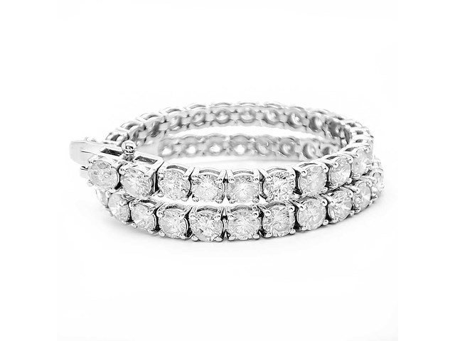 14 krt wit gouden tennis armband met natuurlijke diamant 7,60 crt - afbeelding 6 van  8