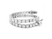 14 krt wit gouden tennis armband met natuurlijke diamant 7,60 crt - afbeelding 8 van  8