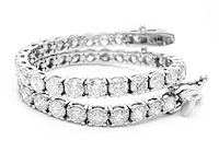 14 krt wit gouden tennis armband met natuurlijke diamant 7,60 crt - afbeelding 1 van  8