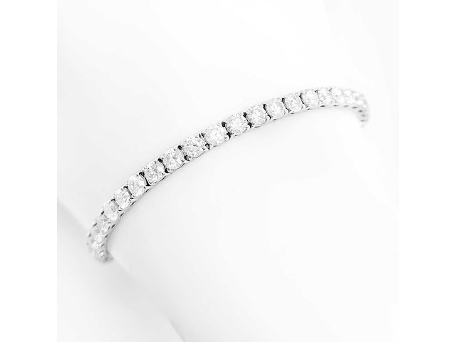 14 krt wit gouden tennis armband met natuurlijke diamant 7,60 crt - afbeelding 3 van  8