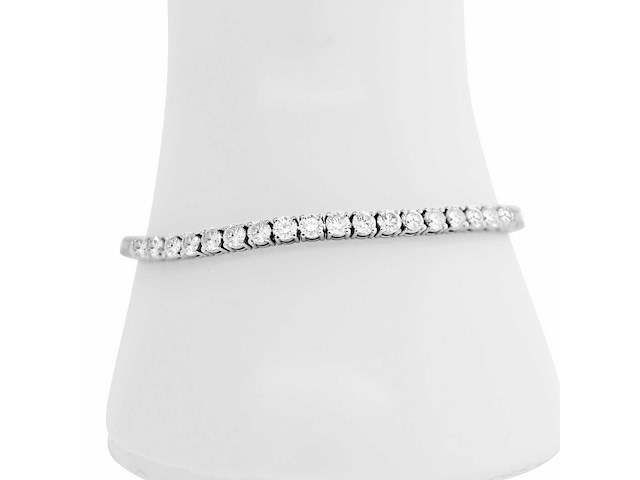 14 krt wit gouden tennis armband met natuurlijke diamant 8,16 crt - afbeelding 6 van  7