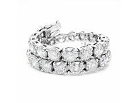 14 krt wit gouden tennis armband met natuurlijke diamant 9,00 crt - afbeelding 1 van  5